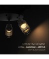 18W LED Designer Deckenleuchte - Ø30cm, 3000K, Mattschwarz, IP20 Innenbereich