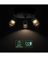 18W LED Designer Deckenleuchte - Ø30cm, 3000K, Mattschwarz, IP20 Innenbereich