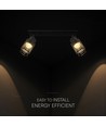 585x211mm VT-89012 Deckenleuchte 12W - LED, dekorativ, 3000K, matt schwarz