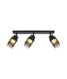 18W LED Designer Deckenleuchte mit 3 Spots - 2160lm, 3000K, Mattschwarz, verstellbar, inkl. Leuchtmittel
