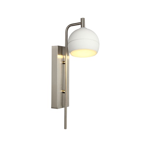 190x120x430 mm VT-89021 Wandleuchte 10W - LED, dekorativ, 3000K, gebürstetes Nickel + weiß