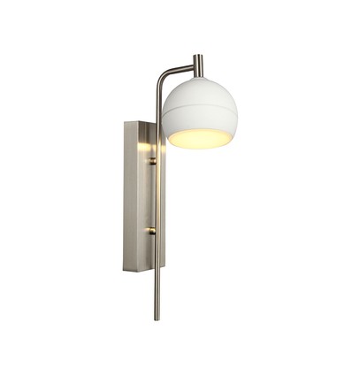 190x120x430 mm VT-89021 Wandleuchte 10W - LED, dekorativ, 3000K, gebürstetes Nickel + weiß