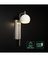 190x120x430 mm VT-89021 Wandleuchte 10W - LED, dekorativ, 3000K, gebürstetes Nickel + weiß