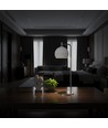 10W dekorative LED Tischleuchte - Ø16 x 44 cm, 1200lm, Nickel gebürstet und weiß, 3000K