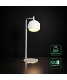 10W dekorative LED Tischleuchte - Ø16 x 44 cm, 1200lm, Nickel gebürstet und weiß, 3000K
