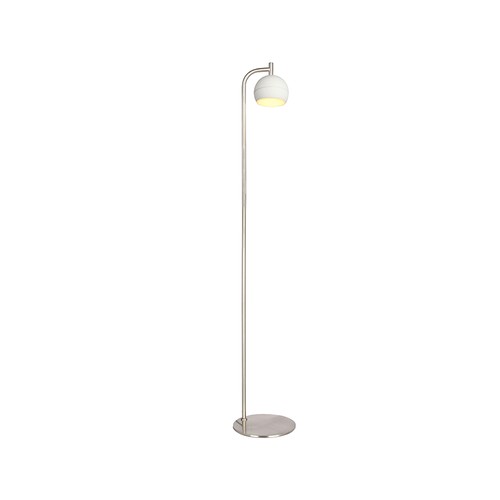 10W Designer Stehleuchte - 1200lm, 120lm/W, 3000K, Nickel gebürstet, Höhe 141cm
