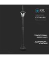 141cm Gartenlampe mit 2 Köpfen - Schwarz, Aluminium, IP44 Außen, 2x E27 Fassung, ohne Leuchtmittel