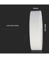6W Ø9cm LED Deckenleuchte - 4000K, 420lm, weißer Rand, rund, inkl. Leuchtmittel
