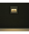 2W LED Einbau-Wandleuchte - IP65, 12,4 x 12,4 cm, schwarz, quadratisch, 4000K, Step Light