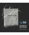 2W LED Einbau-Wandleuchte - IP65, 12,4 x 12,4 cm, schwarz, quadratisch, 4000K, Step Light