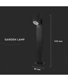 GU10 Gartenleuchte mit verstellbarem Kopf - Schwarz, 117cm, IP44, Aluminium, ohne Leuchtmittel