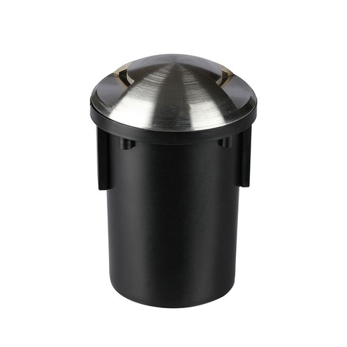 MR16 Bodeneinbaustrahler 12V mit 2 Fenstern - IP67, Edelstahl, für MR16/GU5.3 Leuchtmittel, befahrbar