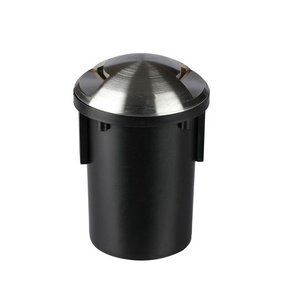MR16 Bodeneinbaustrahler 12V mit 2 Fenstern - IP67, Edelstahl, für MR16/GU5.3 Leuchtmittel, befahrbar
