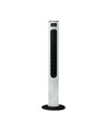 55W LED Turmventilator, 116cm - Inkl. Fernbedienung, Temperaturanzeige, 3 Geschwindigkeiten, Weiß/Schwarz