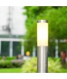 110cm LED Gartenlampe mit Sensor - E27 Fassung, IP44, Edelstahl, PIR Sensor, Anthrazitgrau