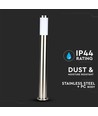 110cm LED Gartenlampe mit Sensor - E27 Fassung, IP44, Edelstahl, PIR Sensor, Anthrazitgrau