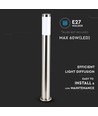 110cm LED Gartenlampe mit Sensor - E27 Fassung, IP44, Edelstahl, PIR Sensor, Anthrazitgrau