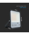 30W LED Fluter mit Dämmerungsschalter - Samsung LED chip, 100lm/W, IP65, kaltweiß, schwarzes Gehäuse