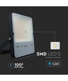 200W Samsung LED Fluter - 137lm/W, IP65, schwarzes Gehäuse, ultra-thin, Außenbereich