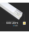 120cm 40W LED Linear-Pendelleuchte - Samsung LED chip, weiß, 4000K, flicker free, inkl. Seilaufhängung