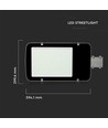 Vt-50st LED Straßenbeleuchtung 50W - Samsung-Chip, 6500K, graues Gehäuse