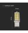 G9 3W LED Leuchtmittel - Samsung LED Chip, 300°, 330lm, 5 Jahre Garantie