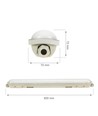 60cm 20W Limea Gigant komplette LED Wannenleuchte - 163lm/W, IP65, IK10, 4000K, durchverdrahtet