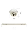 120cm 38W LIMEA GIGANT wasserdichte komplette LED Wannenleuchte - 174lm/W, IP65, IK10, 4000K