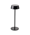 2W wiederaufladbare LED Tischleuchte, IP54 - 200lm, dimmbar, Touch, 8-10 Stunden Akku, schwarzes Finish