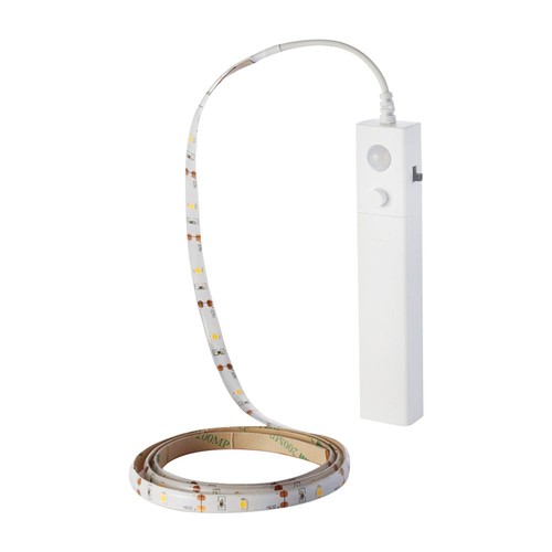 1m 2,4W LED Strip mit Batteriefach und Sensor - 6V, IP65, 4000K, PIR Sensor, inkl. 3M Tape