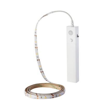 1m 2,4W LED Strip mit Batteriefach und Sensor - 6V, IP65, 4000K, PIR Sensor, inkl. 3M Tape