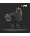 QC+PD Kfz-Ladegerät, 12V/24V - Schwarz, Schnellladegerät für Auto
