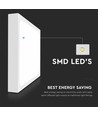 24W LED Sensorleuchte, quadratisch - IP44, 30x30cm, weißer Rand, 4000K, integrierter Mikrowellensensor