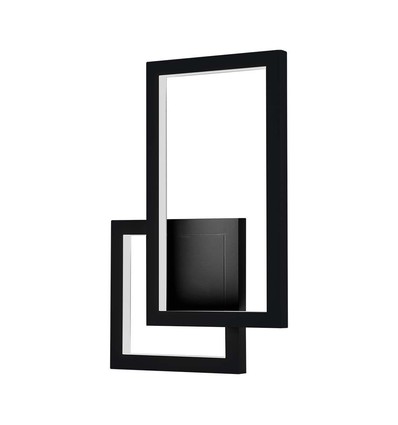 20W LED Wandleuchte - Schwarz, geometrisches Design, 3000K, IP20, 2660lm
