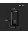 20W LED Wandleuchte - Schwarz, geometrisches Design, 3000K, IP20, 2660lm