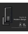 20W LED Wandleuchte - Schwarz, geometrisches Design, 3000K, IP20, 2660lm