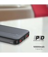 10000mAh Powerbank, 22.5W PD - Ultradünn, schwarz, Fast Charging, LED-Indikator