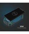 30.000mAh Solar Powerbank mit kabellosem Laden, 20W - Schwarz, 111Wh, Aluminium, USB-C PD, Solarpanel