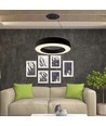 60cm 50W dimmbare LED Pendelleuchte - 122lm/W, 6100lm, schwarzer Ring, 4000K, TRIAC dimmbar