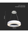 60cm 50W LED Designer Pendelleuchte, dimmbar - 4000K, 6100lm, weiß, Triac dimmbar