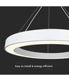 90W LED Designer Pendelleuchte, dimmbar - 11000lm, 360°, 4000K, Triac Phasendimmung, SMD LED