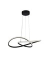 20W Ø50cm runde LED Pendelleuchte - 130lm/W, schwarz, 3000K, modernes Design