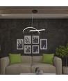 20W Ø50cm runde LED Pendelleuchte - 130lm/W, schwarz, 3000K, modernes Design