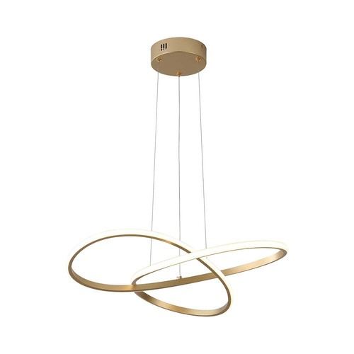 20W LED Pendelleuchte, Gold - Ø50cm, 130lm/W, 3000K, modernes rundes Design