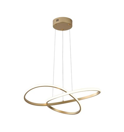 20W LED Pendelleuchte, Gold - Ø50cm, 130lm/W, 3000K, modernes rundes Design