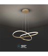 20W LED Pendelleuchte, Gold - Ø50cm, 130lm/W, 3000K, modernes rundes Design
