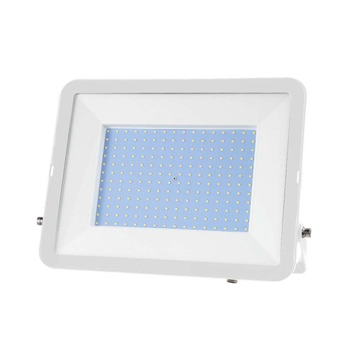 200W LED Fluter mit Samsung Chip - 100lm/W, IP65, weißes Gehäuse, weißes Glas, 6500K