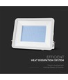 200W LED Fluter mit Samsung Chip - 100lm/W, IP65, weißes Gehäuse, weißes Glas, 6500K