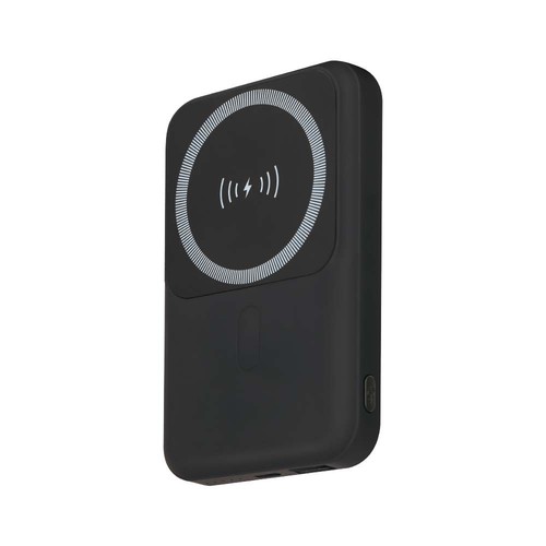 10000mAh magnetische kabellose Powerbank, 20W - Schwarz, inkl. Metallring