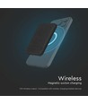 10000mAh magnetische kabellose Powerbank, 20W - Schwarz, inkl. Metallring